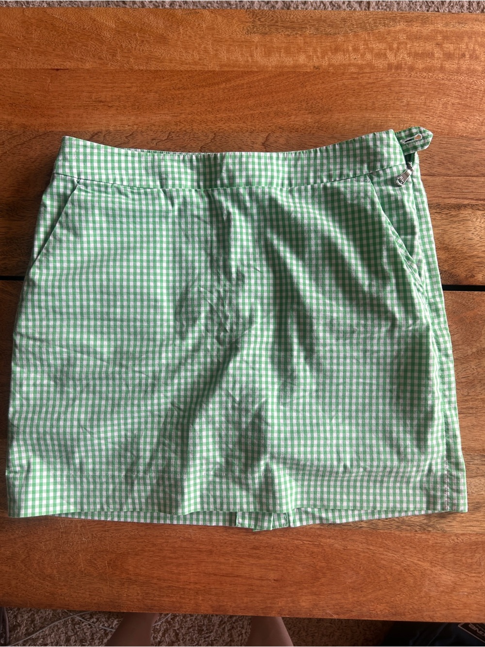 Ralph Lauren Green Gingham Mini Skirt